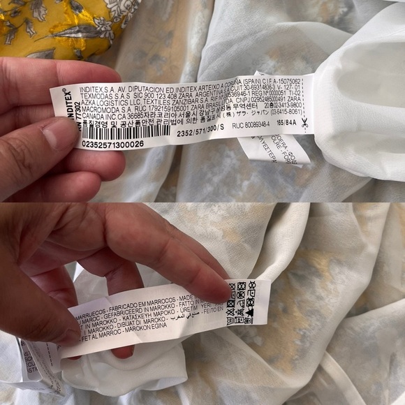 NWT ZARA Floral Print Chiffon Boho Midi Dress S - Picture 13 of 14